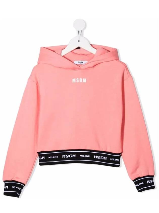 Kids Logo Waistband Hoodie Pink MS027708 077 - MSGM - BALAAN 1