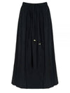 Lirica Long A-Line Skirt Black - MAX MARA - BALAAN 2