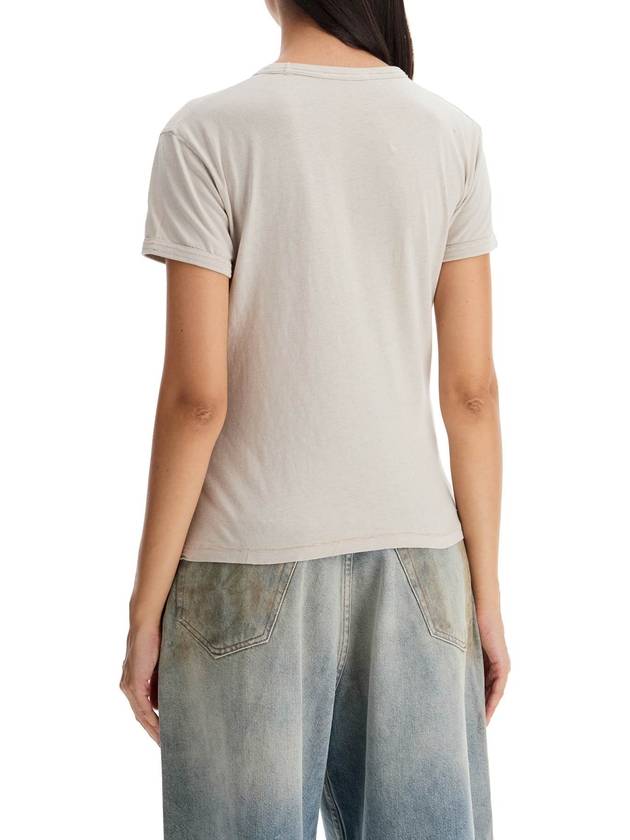 Printed Short Sleeve T-Shirt Faded Grey - ACNE STUDIOS - BALAAN 4