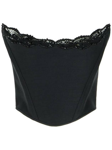 DSQUARED2 'Paris' Black Virgin Wool Blend Corset - DSQUARED2 - BALAAN 1