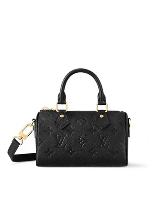 Nano Speedy Monogram Leather Tote Bag Black - LOUIS VUITTON - BALAAN 4