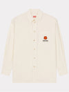 Men's Boke Flower Crest Oversized Long Sleeve Shirt Ivory - KENZO - BALAAN 2