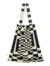 Tote Bag Grid Black - PLEATSMAMA - BALAAN 1