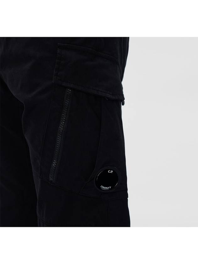 Men's Zipper Pocket Cargo Straight Pants Black - CP COMPANY - BALAAN 7