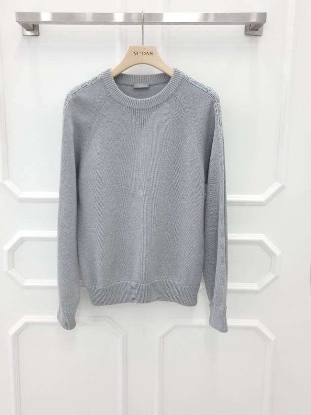 Oblique insert knit gray S - DIOR - BALAAN 1