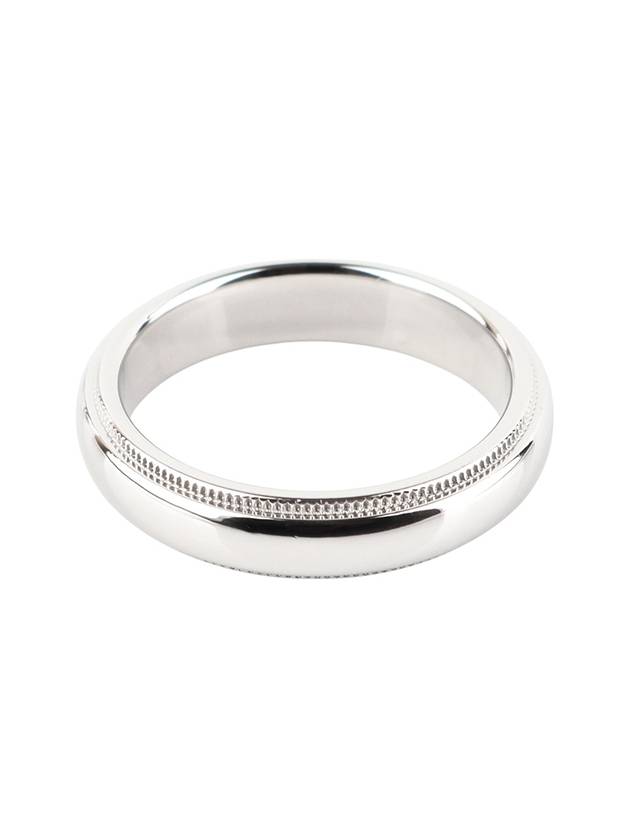 Platinum Together Milgrain Band Ring 4MM No 1034230 - TIFFANY & CO. - BALAAN 4