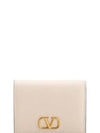 Compact V Logo Signature Calfskin Half Wallet Ivory - VALENTINO - BALAAN 2