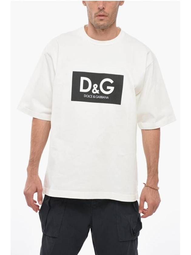 D&G Print Cotton Short Sleeve T-Shirt White - DOLCE&GABBANA - BALAAN 2