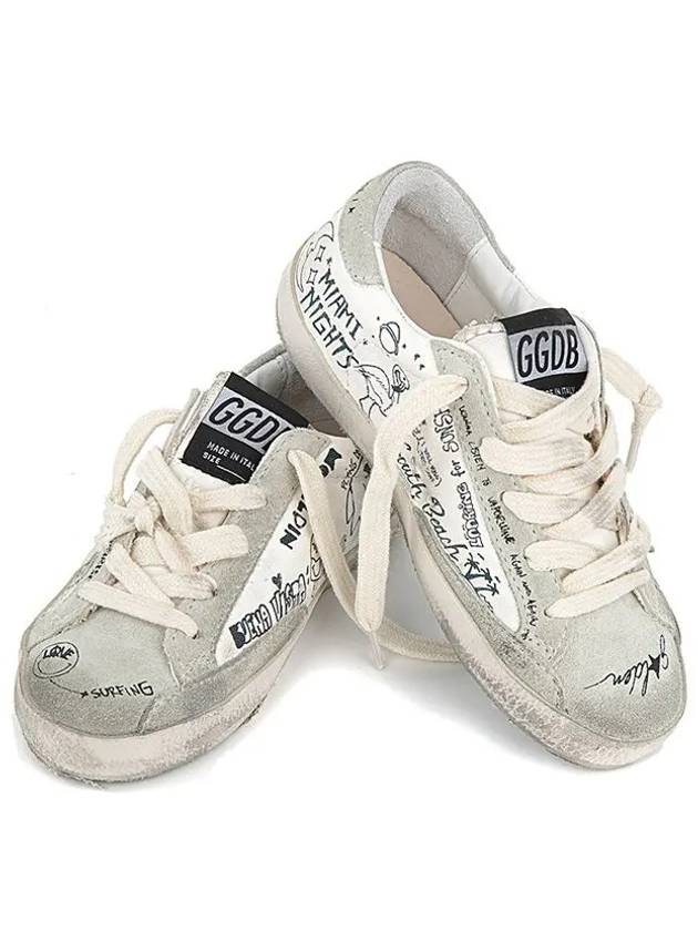 Superstar Lettering Suede Low Top Sneakers White Grey - GOLDEN GOOSE - BALAAN 5