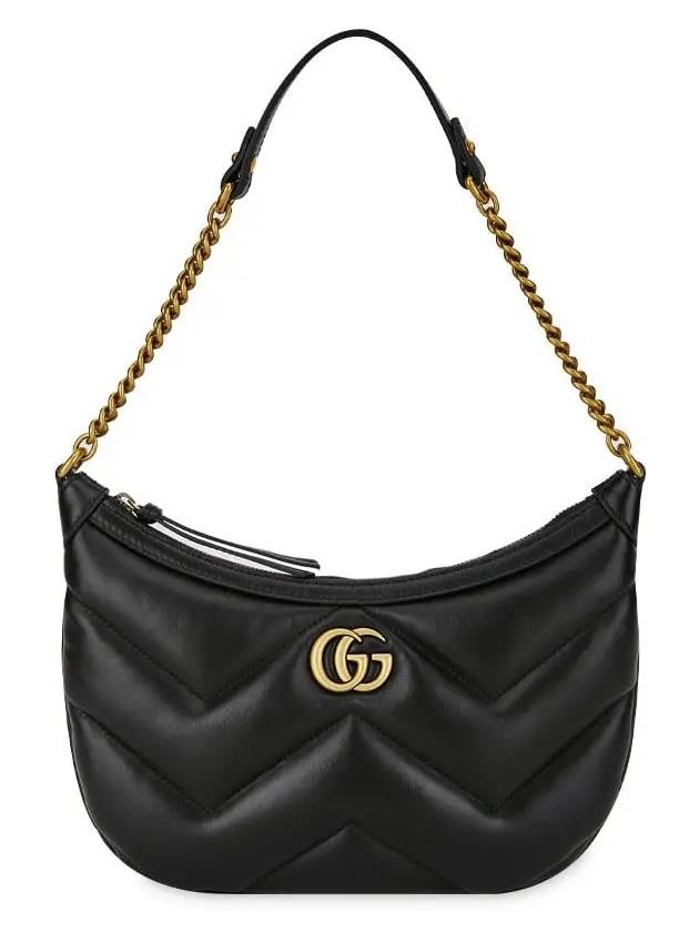 Marmont Small Leather Shoulder Bag Black - GUCCI - BALAAN 2