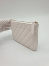 Classic Pouch Small White Caviar Champagne Gold AP4101 - CHANEL - BALAAN 5