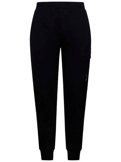 Diagonal Raised Fleece Track Pants Black - CP COMPANY - BALAAN 2