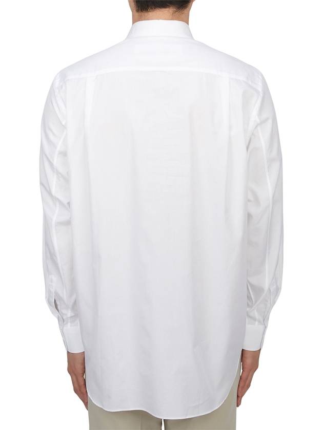 Heart Patch Poplin Long Sleeve Shirt White - COMME DES GARCONS PLAY - BALAAN 4