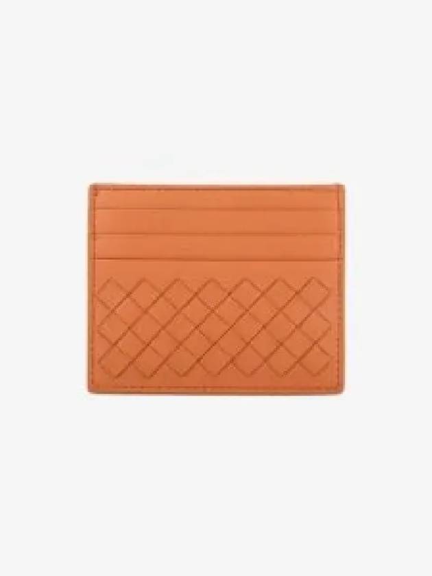 Intrecciato Weaving Card Wallet Orange - BOTTEGA VENETA - BALAAN 2