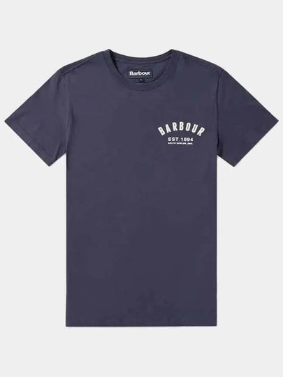 Men's Preppy Logo Short Sleeve T-Shirt Navy - BARBOUR - BALAAN 2