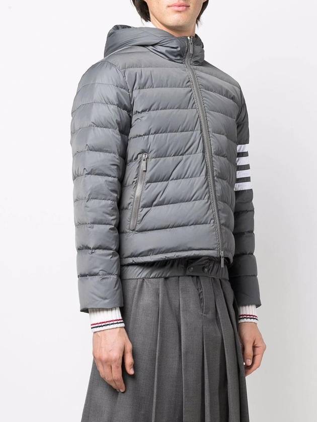 Poly Twill Down Filled 4-Bar Ski Padding Grey - THOM BROWNE - BALAAN 4