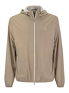 Embroidered Logo Zip-up Hoodie Sand - BRUNELLO CUCINELLI - BALAAN 2