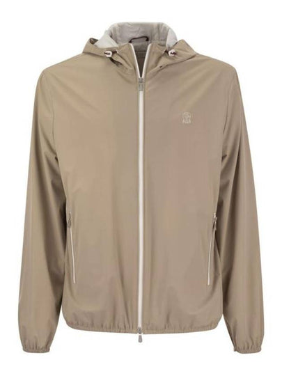 Embroidered Logo Zip-up Hoodie Sand - BRUNELLO CUCINELLI - BALAAN 2