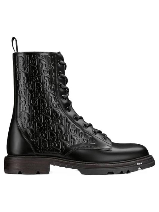 Explorer 2 Leather Ankle Boots Black - DIOR - BALAAN 1