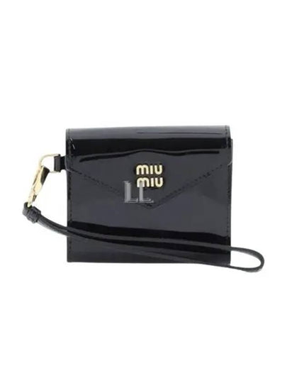 Patent Leather Card Wallet Black - MIU MIU - BALAAN 2