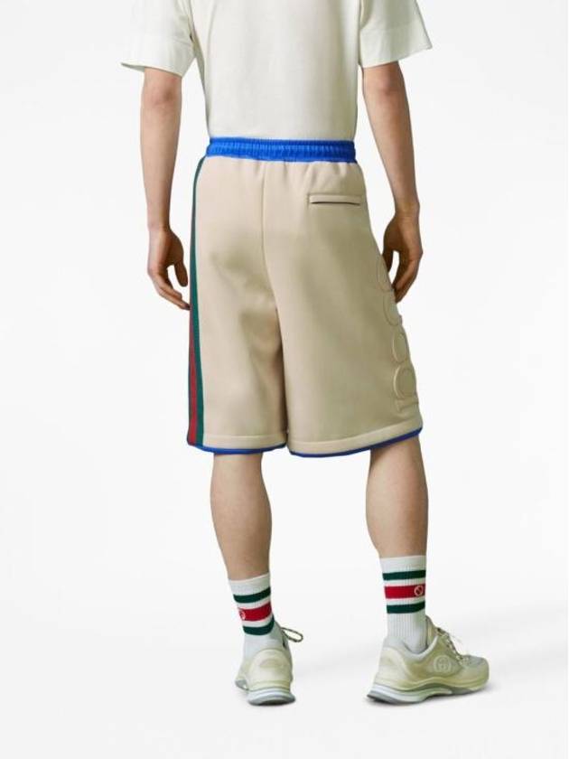 Neoprene Basketball Shorts Ivory - GUCCI - BALAAN 5