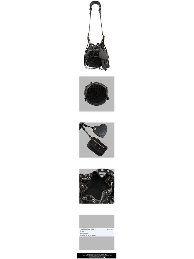 Le Cagole XS Leather Bucket Bag Black - BALENCIAGA - BALAAN 4