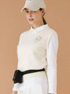 Crew neck knit vest IVORY - MONBIRDIE GOLF - BALAAN 7