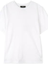 Women's Linear Short Sleeve T-Shirt White - THEORY - BALAAN 3