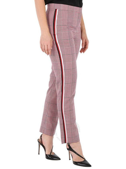 Burberry Ladies Side Stripe Houndstooth Check Wool Tailored Trousers, Brand Size 4 (US Size 2) - BURBERRY - BALAAN 2