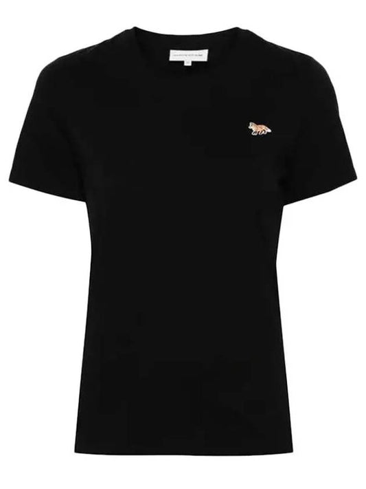 Baby Fox Patch Regular Short Sleeve T-Shirt Black - MAISON KITSUNE - BALAAN 2