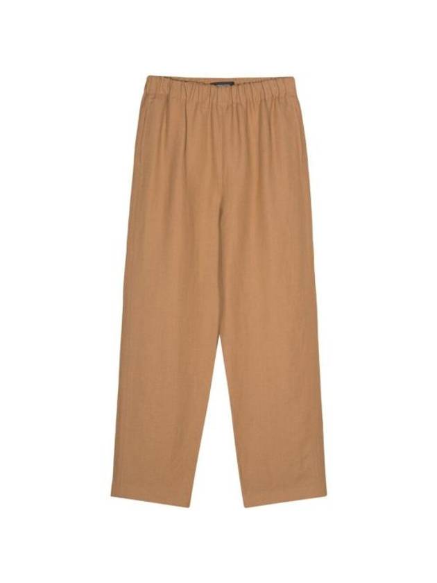 Viscose Linen Jogging Track Pants Beige - FABIANA FILIPPI - BALAAN 1