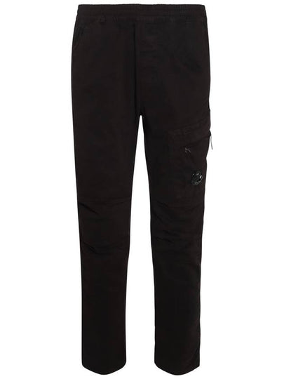 Linen Blend Cargo Straight Pants Black - CP COMPANY - BALAAN 2