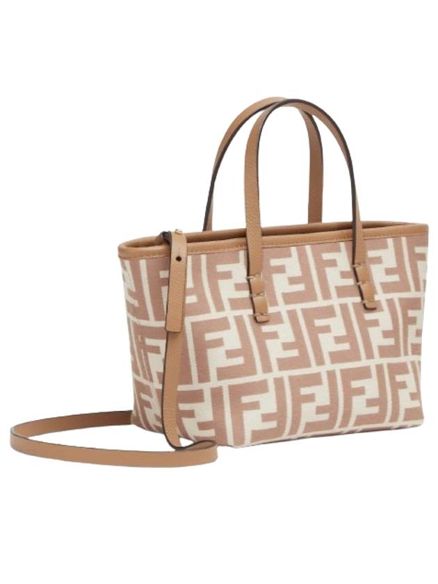 Roll FF Jacquard Small Tote Bag Beige - FENDI - BALAAN 2