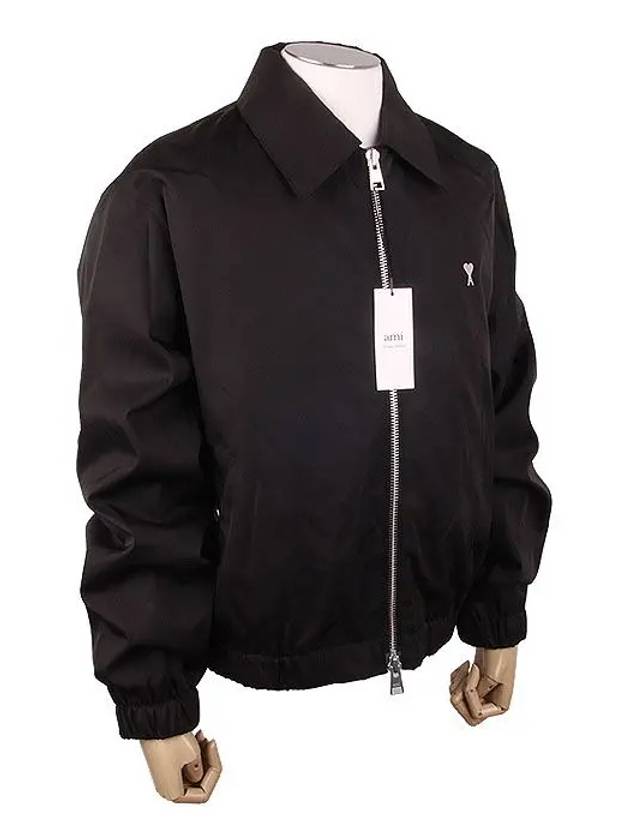 De Coeur Logo Zip-up Jacket Night Black - AMI - BALAAN 5