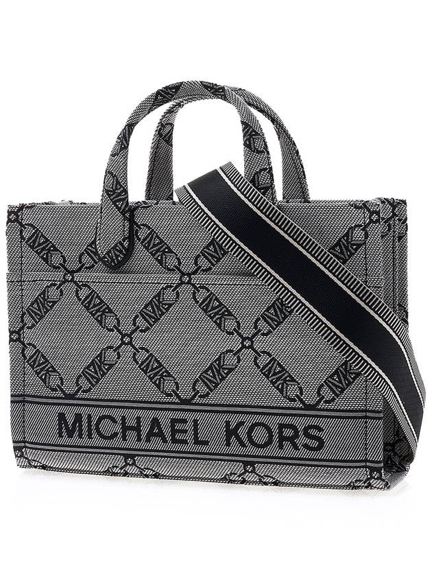 Gigi Small Empire Logo Jacquard Messenger Tote Bag Grey - MICHAEL KORS - BALAAN 3