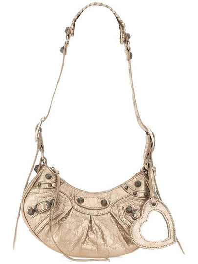 Metallic Le Cagol XS Lambskin Shoulder Bag Metallic Beige - BALENCIAGA - BALAAN 2