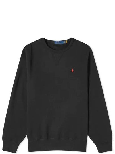 Embroidered Logo Pony Crew Neck Sweatshirt Black - POLO RALPH LAUREN - BALAAN 2