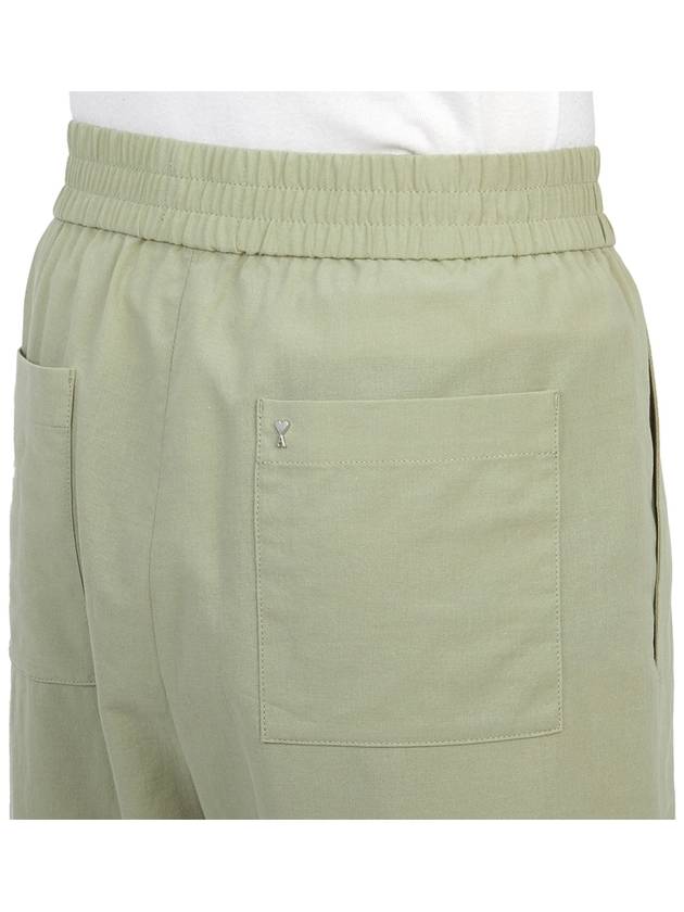 De Coeur Cotton Track Shorts Khaki - AMI - BALAAN 9