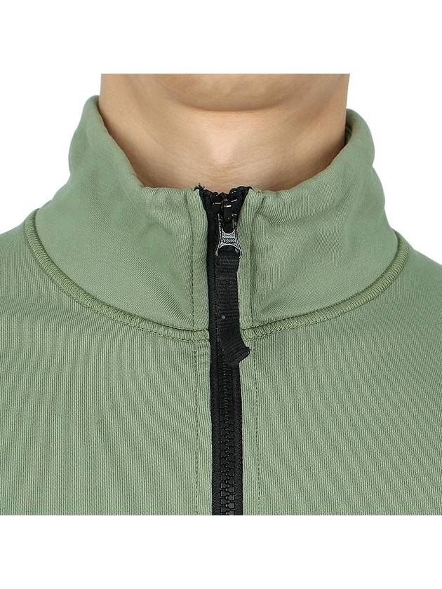 Wappen Patch Half Zip Up Sweatshirt Green - STONE ISLAND - BALAAN 6