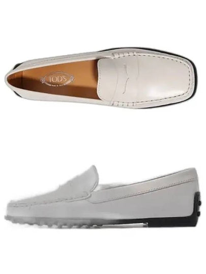 Women's City Gommino Leather Driving Shoes White - TOD'S - BALAAN 2