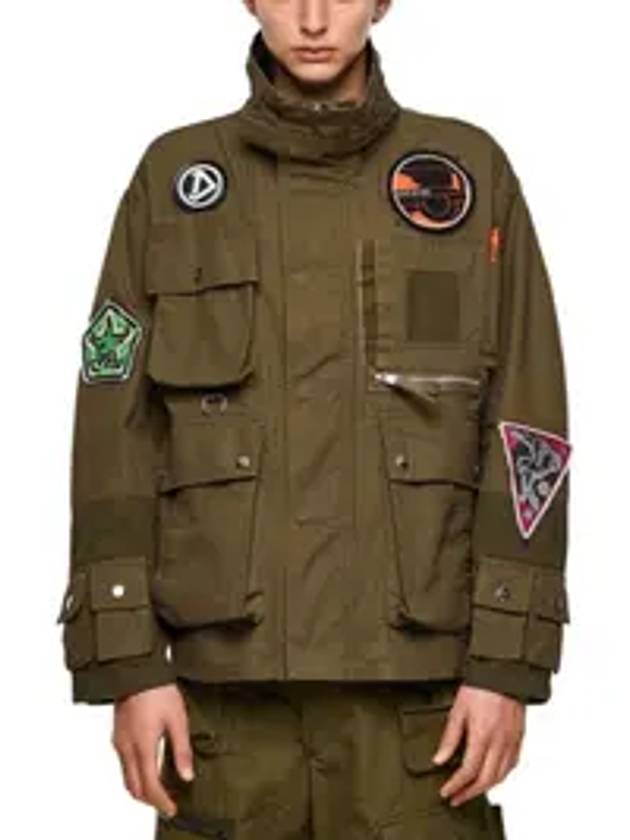 Pocket 3D Panel Jacket Green - DIESEL - BALAAN 1