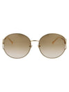 Eyewear Round Gold Sunglasses Brown - GUCCI - BALAAN 1