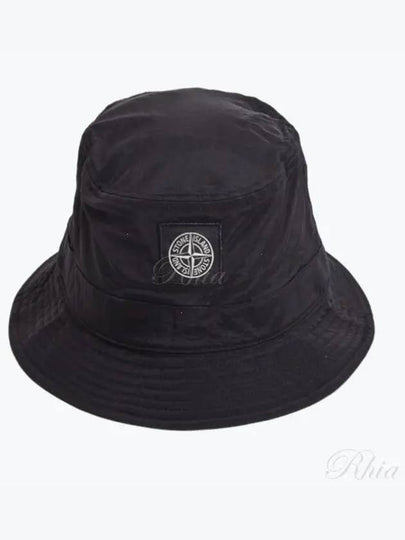 Logo Patch Nylon Metal Bucket Hat Black - STONE ISLAND - BALAAN 2