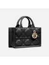 Macrocannage Calfskin Strap Mini Book Tote Bag Black - DIOR - BALAAN 3