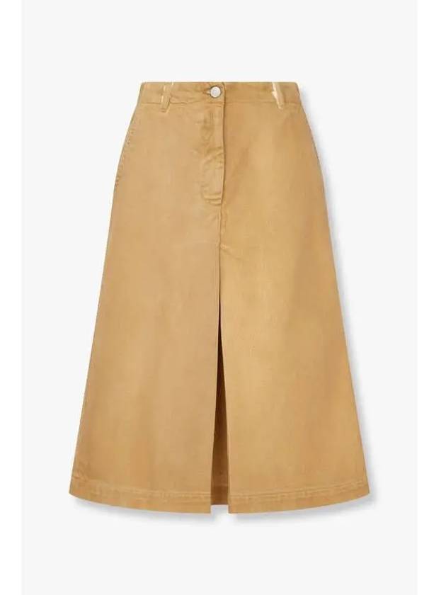 Women s Inverted Midi Denim Skirt Camel - DRIES VAN NOTEN - BALAAN 1