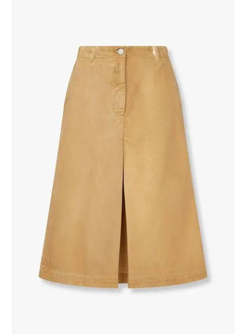 Women s Inverted Midi Denim Skirt Camel - DRIES VAN NOTEN - BALAAN 1