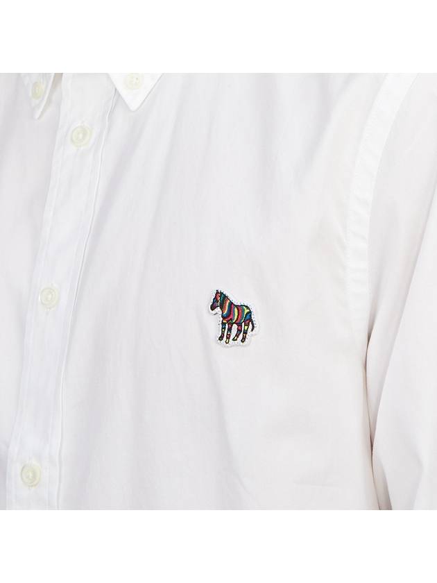 Zebra Patch Long Sleeve Shirt Light White - PAUL SMITH - BALAAN 7