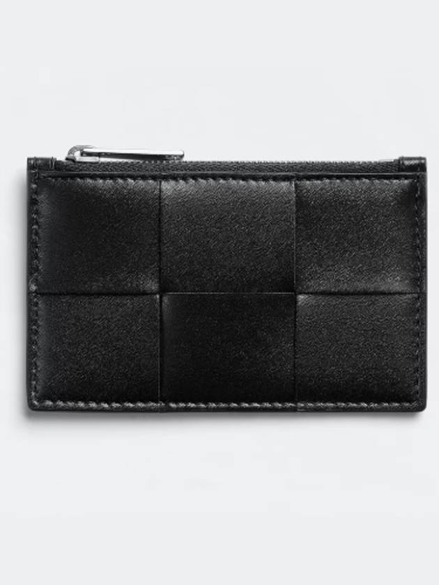 Maxi Intrecciato Zipper Coin Purse Black - BOTTEGA VENETA - BALAAN 2