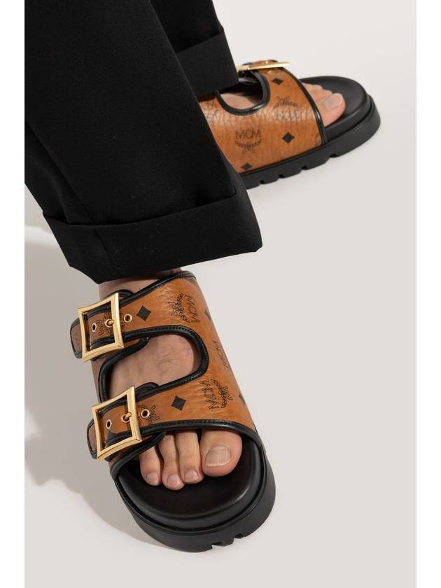 MCM Monogram Slides, Men's, Brown - MCM - BALAAN 2