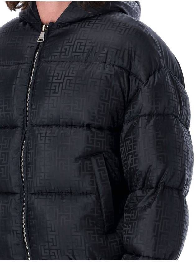 PB Labyrinth Jacquard Nylon Padding Black - BALMAIN - BALAAN 4